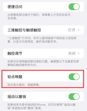 新干苹果授权维修站分享iPhone轻点无法唤醒怎么办